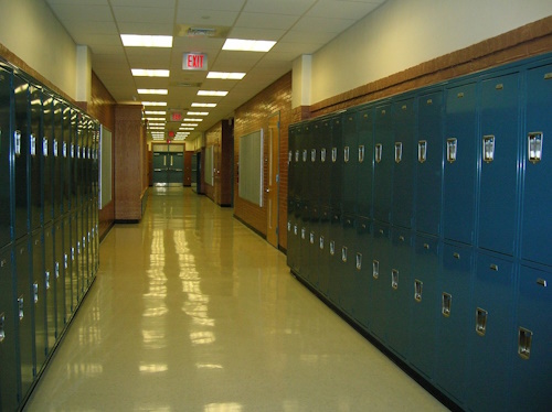 Couloir du lycée