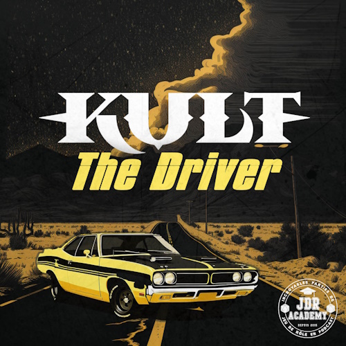 Kult - The Driver - Une voiture américaine jaune et noire, sur une route perdue dans le désert